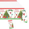Weihnachtstischdecke Weiß,137x274cm Tischdecke Weihnachten Rechteckige Weihnachten Tischhussen Tischläufe aus Kunststoff,wasserdichte Ölbeständig Tischdecken für Party,Picknick,Geburtstags