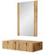 Mirjan24 Schminktisch Vailbo, Kosmetiktisch mit Schublade und Spiegel, Make-up Tisch, Frisiertisch, Hängeschrank (Eiche Wotan)