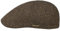 Stetson Texas Herringbone Cap - Schiebermütze Herren - Flatcap mit Baumwollinnenfutter - Schirmmütze Herbst/Winter - Herrenmütze braun-schwarz M (56-57 cm)