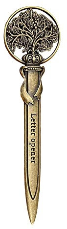 WAITLOVER Couteau utilitaire rétro en métal - Mini coupe-papier portable - Ouvre-lettres - Ouvre-enveloppes - Boîte à couteaux - Pour étudiants