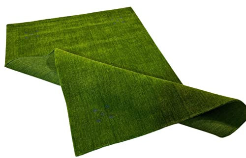 Grün Gabbeh Teppich 120X180 cm Gold 100% Wolle Loom Orientteppich Debbich