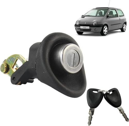 Serrure de Coffre avec Bouton Poussoir Intégré + 2 clés compatible pour Renault Twingo 1 Dacia Logan 1 et Sandero OEM 7701367940