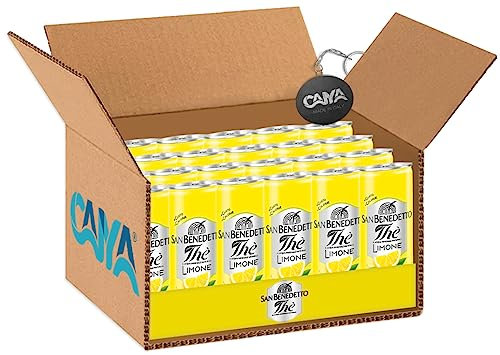 24X San Benedetto The al gusto di Limone con Infuso di Thè 330ml [CAIYA® BOX da 24 Lattine] - Drink Summer 2023
