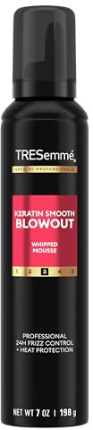 TRESemmé Whipped Shaping Mousse Keratin Smooth for Instant Hydration, Weightless, 7 Fl Oz