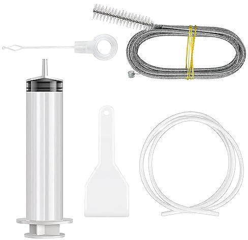 SHCHME Fridge Dredger Set, 5 Pcs Fridge Drain Pipe Blocked Dredging Tool Refrigerator Drain Hole Blockage Remover Kits