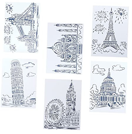 EXCEART 6st Malvorlagen Für Anfänger Zeichnungsvorlage Weiß Hohl A4 Tafelzeichnung