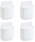ZSRVAJ 4Pcs Remote Control Holder, TV Remote Holder Remote Control Holder for Sofa, Remote Control Holder Wall Mounted,White Remote Holder Wall Storage Box for Home Office Bedroom Container