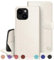RingPi Cover per iPhone 13 6.1【Blocco RFID Slot Carte Portafoglio】【Supporto Cellulare Magnetica custodia】 uomo donna Pelle Sintetica Custodia telefono per Apple 13,Bianco
