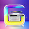 Jalann Smart Lamp Bluetooth Speaker with Wireless Charger, G Speaker Lamp Charger with Music Sync, Dimmable Night Light RGB Color Changing,LED Smart Atmosphere Light with Wireless Charging for Bedroom