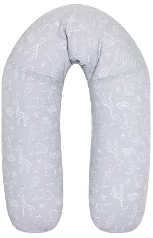 Fillikid Stillkissen EPS-Perlen 190 cm Exklusiv | XXL Stillkissen mit EPS Mikroperlen Länge 190 cm | Schwangerschaftskissen Bezug 100% Baumwolle maschinenwaschbar | Kissen Schwangerschaft