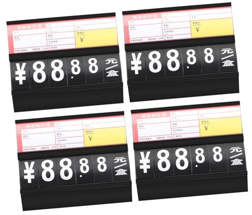 COHEALI 4 Stück Preisschild Tafeln für Unternehmen Regaletikett Gemüse-Tag Supermarkt Preisauszeichnung Lebensmittel Preisauszeichnung schilder Etiketten mit Etikett Obst PVC