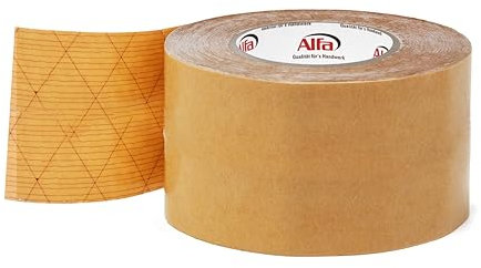 Alfa 2x LinoTac Spezialmontageband 90 mm x 50 m doppelseitiges Montageband aus Kautschuk Sockelleistenklebeband