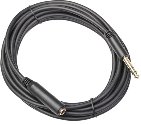 Giyofom 1/4 TRS 6.35MM Male to 6.35MM Female Stereo Extension Cable Gold Plated Headphone Extension Cable Cord 180cm