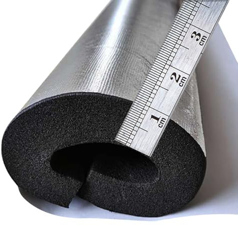 Flexibler Isolierschlauch Rohrisolierung, ID 20mm 27mm 34.0mm 43.0mm 48mm 60mm TK 10mm Frostschutz Schaumstoff-Rohre für Klimaanlage Solar Wasserrohr Im Innen- Und Außenbereich(20.0mm x 10mm x 90cm)