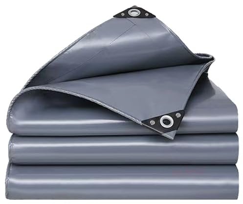 WLRHGl PVC Plane, 0.5 x 21.5 m Meterware Plane Premium Abdeckplane Gewebeplane Schutzplane hochwertig matt WLR010, Grau