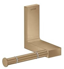 hansgrohe AXOR 42656 Porte-rouleau de papier toilette rectangulaire universel, en métal, couleur bronze brossé