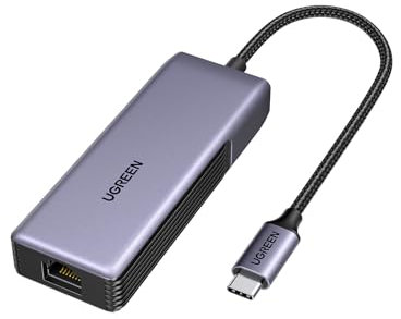 UGREEN 5Gbps Adaptateur USB C Ethernet RJ45 5 Gigabit Thunderbolt C 3.2 Gen 2 vers RJ45 WOL MDI MDIX en Aluminium Compatible avec Windows 11 Linux Kernel 5.17 MacOS