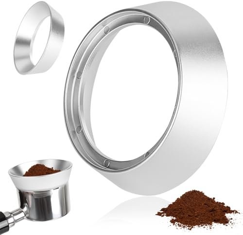54mm Dosing Funnel, Magnetic Espresso Dosing Funnel, Aluminum Portafilter Funnel Compatible with All 54mm Espresso Portafilters, Sturdy Dosing Ring for Cafe, Home, Barista