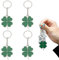 ZKGYUS 4 Pcs Porte Clef Trefle 4 Feuilles Porte Cle Porte Bonheur Trefle A 4 Feuilles Porte Clef Femme Cadeau Porte-clés Lucky Trèfle À Quatre Feuilles Fortune Keychain Porte-Clés