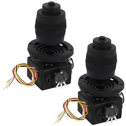 Diheohg 2 X Elektronisches 4-Achsen-Joystick-Potentiometer-Tastenzubehör für -D400B- 10K 4D-Controller mit Kabel für Industrie