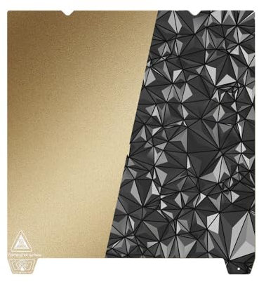 Magnetic Build Plate, 3D Printer Heated Bed Double-Sided Textured PEI + Smooth PEO Spring Steel Sheet for PLA PETG PC ABS TPU, 235 x 235mm Yellow