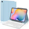 JADEMALL Coque Clavier pour Samsung Tab S6 Lite 2024/2022 10.4, AZERTY Français Clavier Bluetooth Détachable pour Samsung Galaxy Tab S6 Lite 10.4 2024, Ciel Bleu