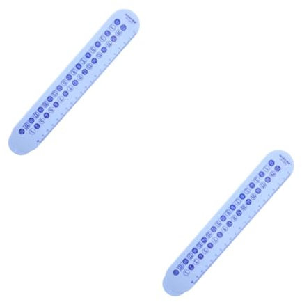 PartyKindom 2St mathematische digitales Lineal adventsgeschenke mathematik grundschule Schulanfang Zahlenschiebelineal Rechenschieber für Mathematik Zahlenlineal Plastik Blue