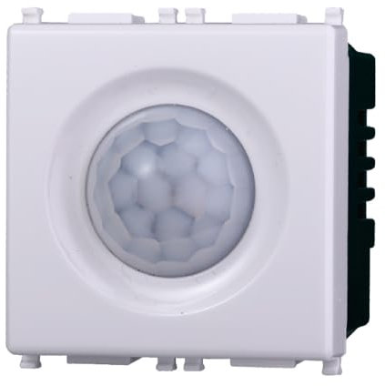 1 MODULO SENSORE DI MOVIMENTO, BIANCO, COMPATIBILE CON VIMAR PLANA, SENSORE PIR OMINIDIREZIONALE, MODULI E FRUTTI 100% COMPATIBILI, MATERIALI DI ALTA QUALITA'