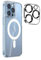 Custodia magnetica per Apple iPhone 13 Pro, in combinazione con MagSafe, resistente agli urti e ai graffi, in TPU trasparente con 1 protezione per fotocamera 9H