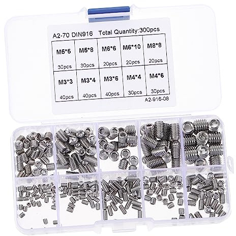LIFKOME Vis Btr Acier Inoxydable Assortiment Vis Sans Tête Plat Résistant Corrosion pour Réparation et Conception Technique