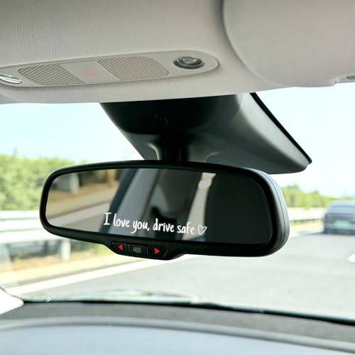 LXUEJIE 12 Stück Aufkleber I Love You Drive Safe, Auto Aufkleber Spiegel Außen Ich Liebe Dich 11x2 cm Vinyl Wasserdicht Drive Safe(Schwarz + Weiß + Rosa + Farbe)