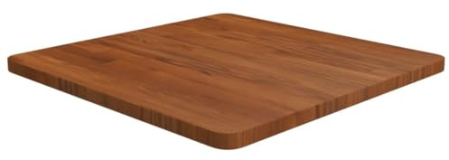 ZfiPhranillus Eichen Tischplatte 60x60 cm Massivholz Dunkelbraun Gaming Schreibtischplatte für Küche Büro Wohnzimmer