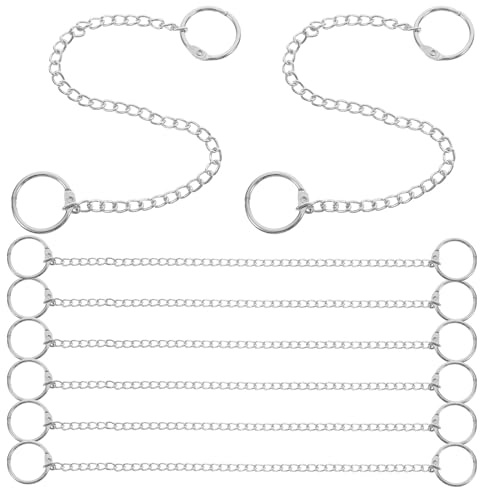 Healvian 25Cm Silver Metal Hanging Chains 10 Pcs with Hooks for Window Panel and Bird Feeder Hanging Decoration