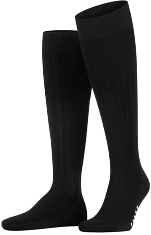 FALKE Herren Milano Kniestrümpfe atmungsaktive nachhaltige biologische Baumwolle angenehmes Fußklima durch Klimaaktivsohle fein flache Naht für druckfreie Fußspitze gerippt Business Alltag 1 Paar