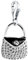 Nenalina Handtasche Karabiner Charm Anhänger für Bettelarmband aus 925 Sterling Silber 716197-001