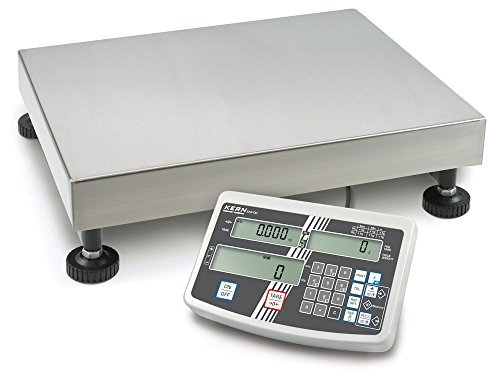 KERN Industriezählwaage mit Komfortabler Zehnertastatur zur Bequemen Dateneingabe, 30kg/60kg Wägebereich, 10g/20g Ablesbarkeit, 400mm x 300mm x 128mm