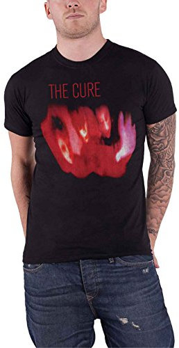 The Cure T Shirt Pornography Cover Band Logo Nouveau Officiel Homme Noir Size M