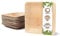 BIOZOYG 100x assiettes en feuille de palmier 18 x 18 cm - Assiettes jetables compostables et naturelles - Vaisselle de fête carrée