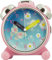 Eurotime Wecker für Mädchen mit Schmetterling, Rosa, Kinderwecker, Kunststoffglas, geräuscharmer Wecker, kein Ticken, mit Licht, Weckwiederholung, Glocken,- oder Melodie-Alarm wählbar, 24050-22