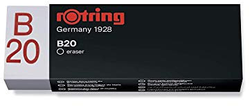 Radierer rapid-eraser B20, Kombiradierer, 22mm breit, 13mm hoch, weiß