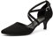 Greatonu Damen Pumps aus Veloursleder mit Kittenabsatz Pointed Toe Schwarz Größe 39 EU