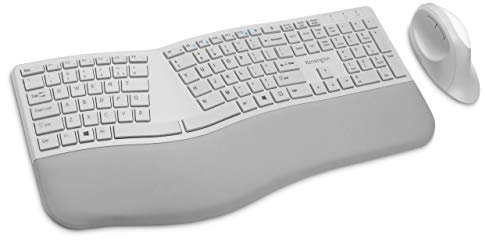 Kensington Pro Fit K75407US - Tastiera ergonomica senza fili e mouse, colore: Grigio