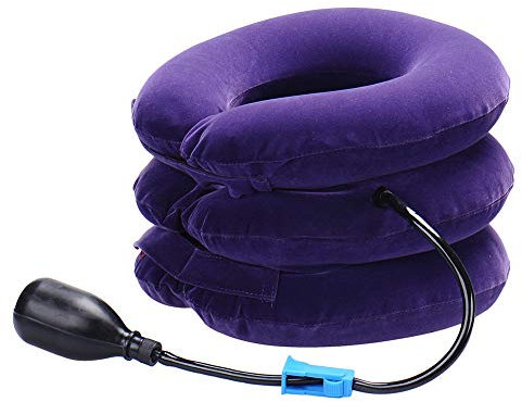 Dispositivo di trazione cervicale cervicale per collo, collo e spalle, rilassante, sollievo dal dolore e supporto per la spalla, massaggiante, cuscino di trazione