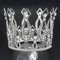 Silberne Krone, Vofler Kuchen-Topper Barock Königin Hohe Tiara Kristall für Frauen Damen Mädchen Braut Prinzessin Geburtstag Hochzeit Festzug Abschlussball Homecoming Halloween Hexe Kostüm Party