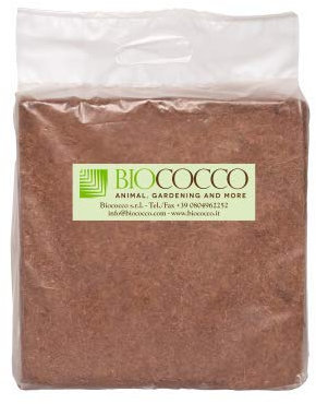 BIOCOCCO 5 Kg Block Fine Terriccio derivato dal cocco Confezione singola da 5 kg sviluppa fino a 70 litri di terriccio universale