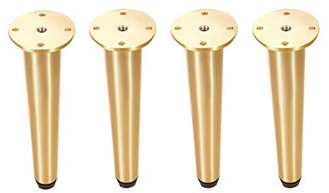 Haarnadel Tischbeine Hairpin Legs Haarnadelbeine Möbelbein Tischgestell Tischkufen Für Esstisch Couchtisch Schreibtisch Kaffeetisch, Inklusive Bodenschoner Viele Farben 4Er Set ,Gold,10cm/3.94in