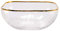 YARNOW Glasschale Goldrand Glasschale Salatschüssel Salatschale Müslischüssel Servierschalen Glasschüssel Dessert Bowl Stapelschale Schüssel mit Goldrand für Küche Werkzeug Essensbehälter