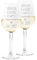 Colorfamily Coppia Calici Personalizzati Set da 2 calici Vino Personalizzati con Nome e Anno Ubriachi d'Amore - Bicchiere in Vetro 500 ml