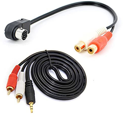Vinciann Adattatore Cavo Ai Net Aux a RCA con Cavo RCA Jack 3.5mm per autoradio