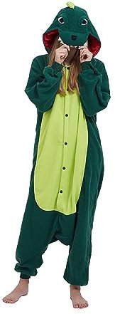 SimZoo Tier-Einteiler-Pyjama für Erwachsene, Herren und Damen, Dinosaurier-Cosplay-KostüM, NachtwäSche, Einteilige Unisex-Hauskleidung